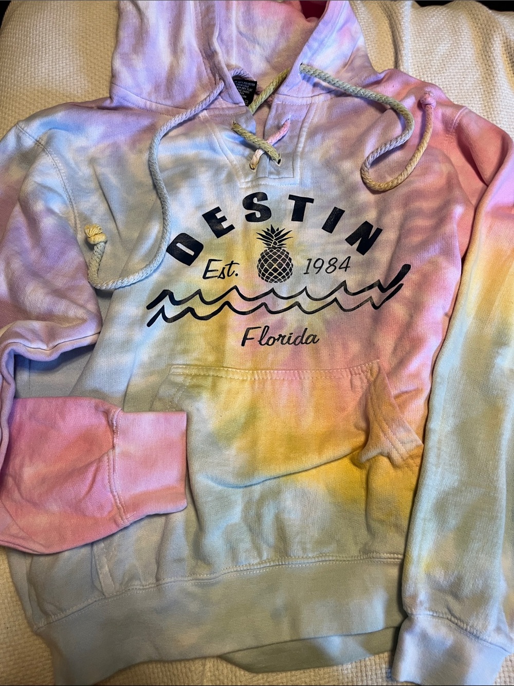 Tie-Dye Pullover Hoodie - Pastel Multi